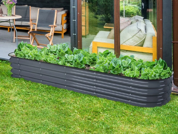 Metallist peenrakast GroVegz suurus M tumehall