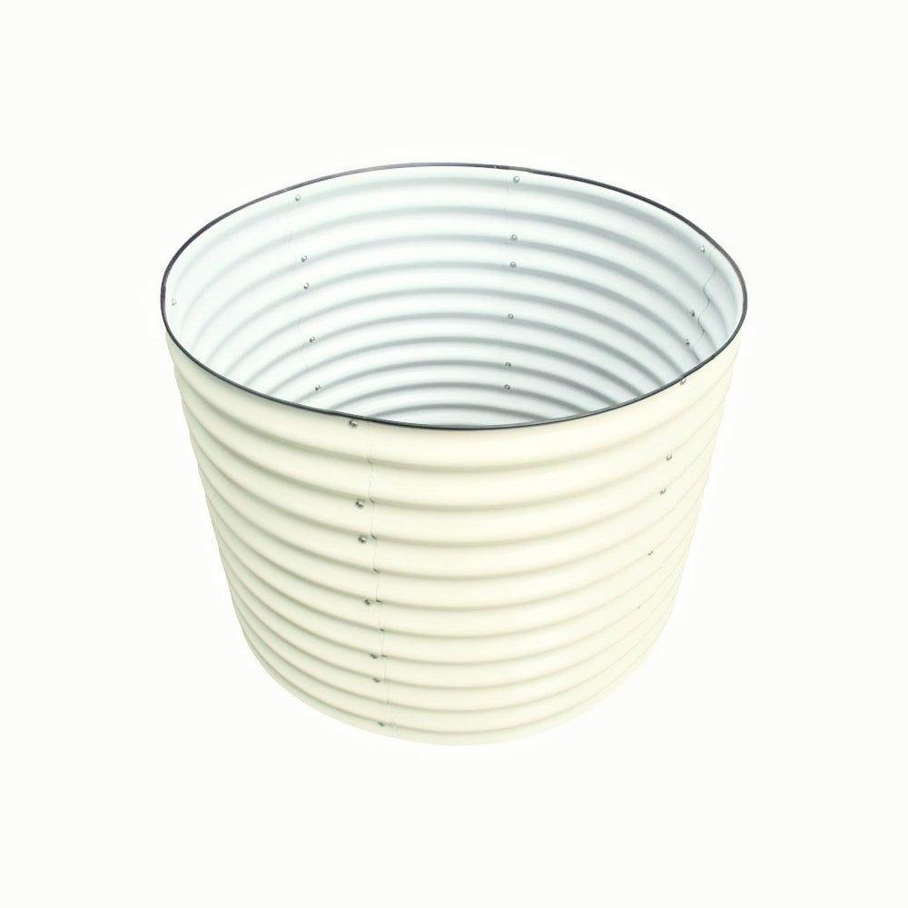 Ümmargune metallist peenrakast GroVegz suurus L valge