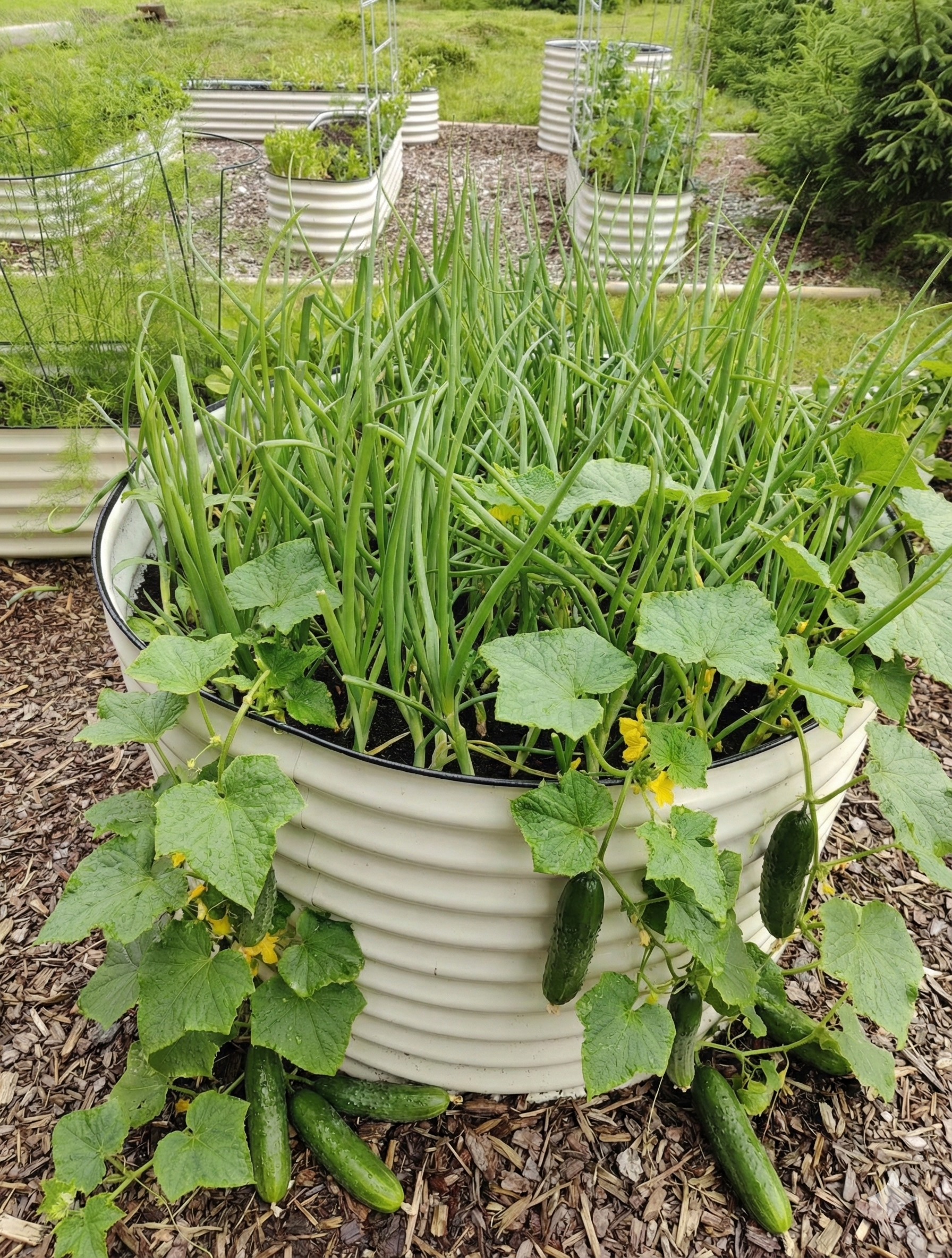 Ümmargune metallist peenrakast GroVegz