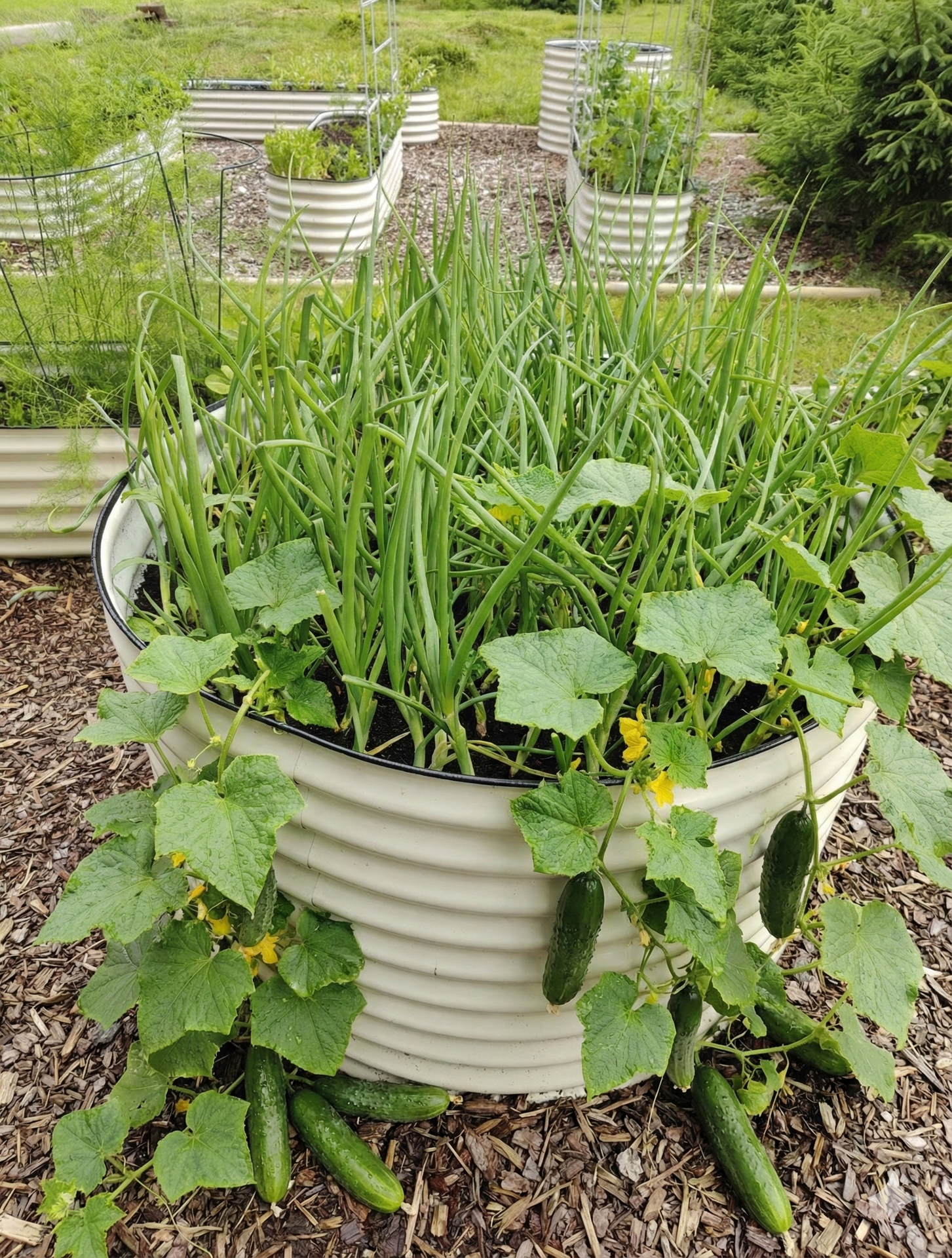 Ümmargune metallist peenrakast GroVegz