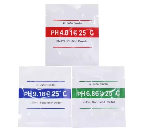 pH kalibreerimispulbrid 4,01 / 6,86 / 9,18